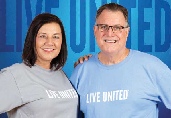 United Way Lee Campaign Chairs Karen Ryan and Bob Beville