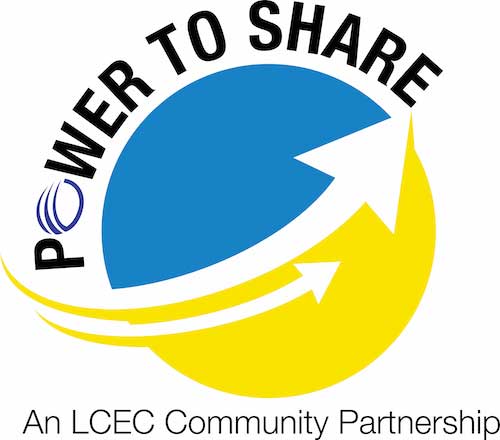 LCEC Power to Share logo